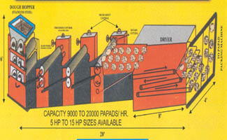 Section View of Papad Machine